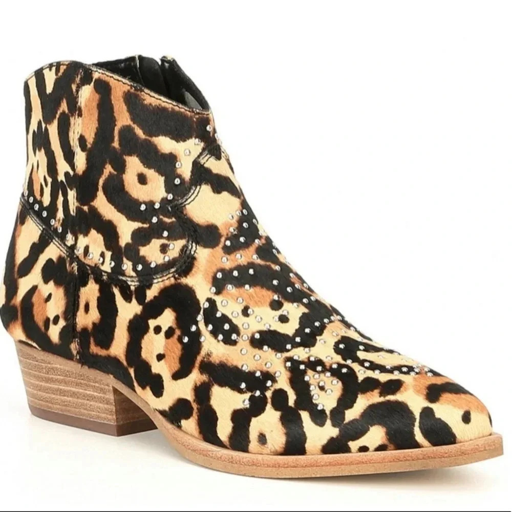 Gianni Bini Brycin Genuine Leopard Print Calf Hair Boot